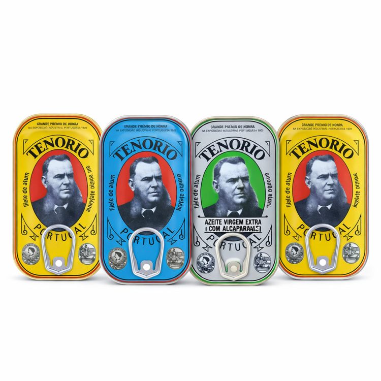 tuńczyk premium, tuńczyk Tenorio, tuńczyk w oliwie, tuńczyk portugalski, zestaw tuńczyka, zestaw tuńczyk premium, konserwy z tuńczyka, portugalskie ryby premium, zestaw ryb Tenorio, tuńczyk gourmet, tuna premium, tuna in olive oil