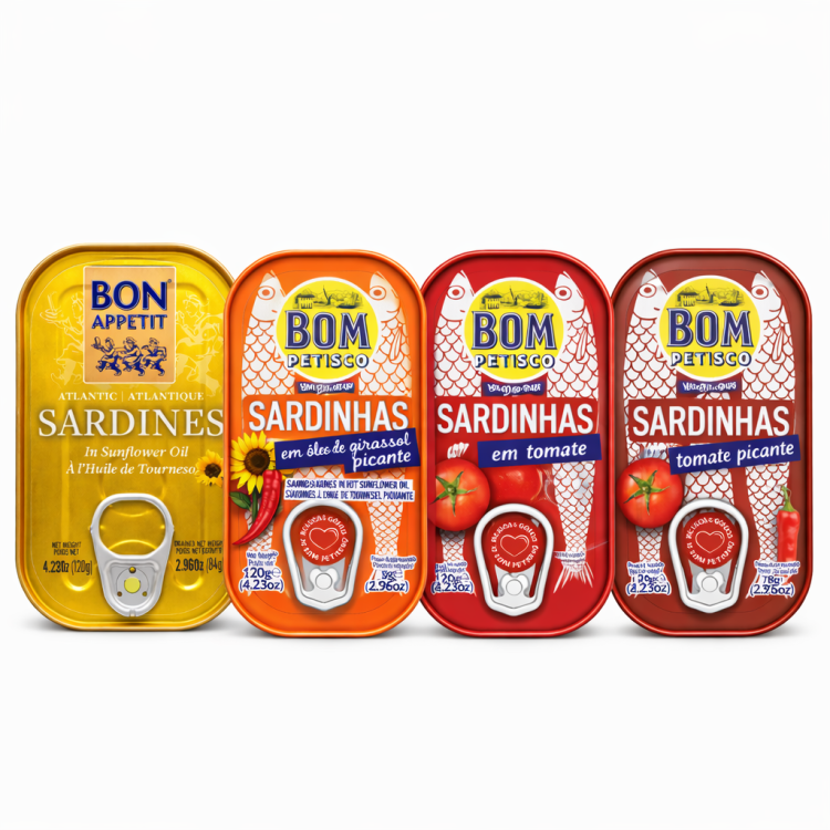 sardynki, zestaw sardynek, sardynki w oliwie, sardynki portugalskie, sardynki premium, zestaw ryb w puszce, konserwy rybne zestaw, sardynki tapas, sardynki do makaronu, sardynki w pomidorach, sardynki pikantne