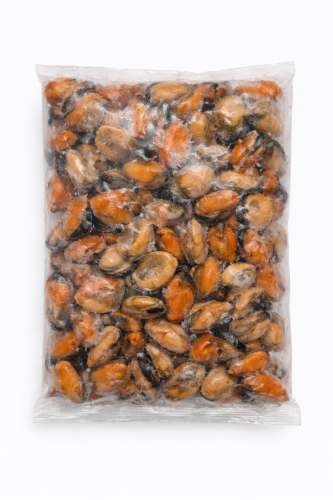 mięso małż mrożone, małże bez muszli, omułki mięso, mytilus galloprovincialis, owoce morza sklep, małże do makaronu, małże do paelli, seafood premium