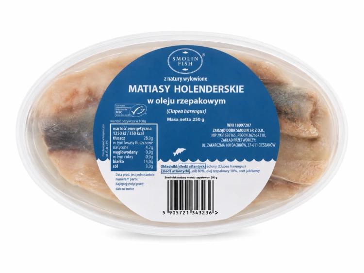 matjasy holenderskie, matjasy 250g, śledzie matjasy, młode śledzie, śledzie w oleju rzepakowym, matjasy w oleju, śledź holenderski, śledzie premium, delikatne śledzie, maślane śledzie, ryby w oleju, gotowe śledzie, przekąska rybna, śledzie do kanapek