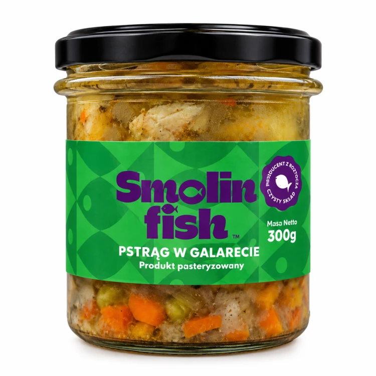 Słoik pstrąga w galarecie na białym tle.png