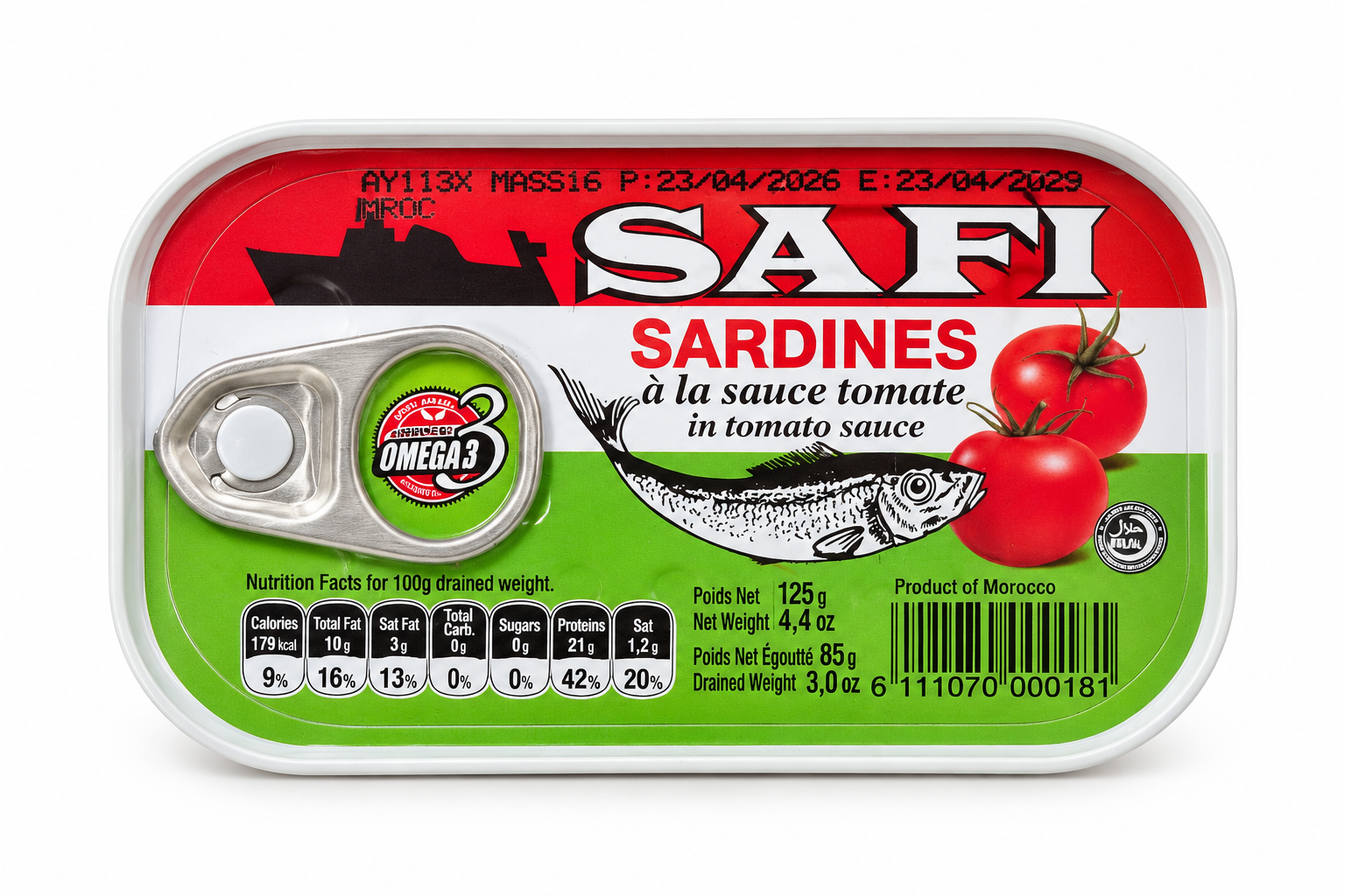 sardynki w sosie pomidorowym, sardynki w puszce, sardynki 125 g, sardynki pomidorowe, konserwa rybna, ryby w puszce, sardynki na kanapki, sardynki Smolin Fish.png